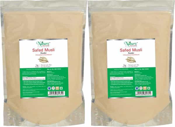 Naturz Ayurveda Safed Musli Powder - 1 Kg Value Pack Of 2