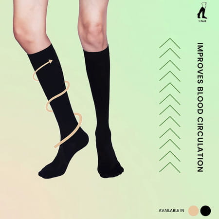 Sorgen Maternity Support Socks (Black Large)