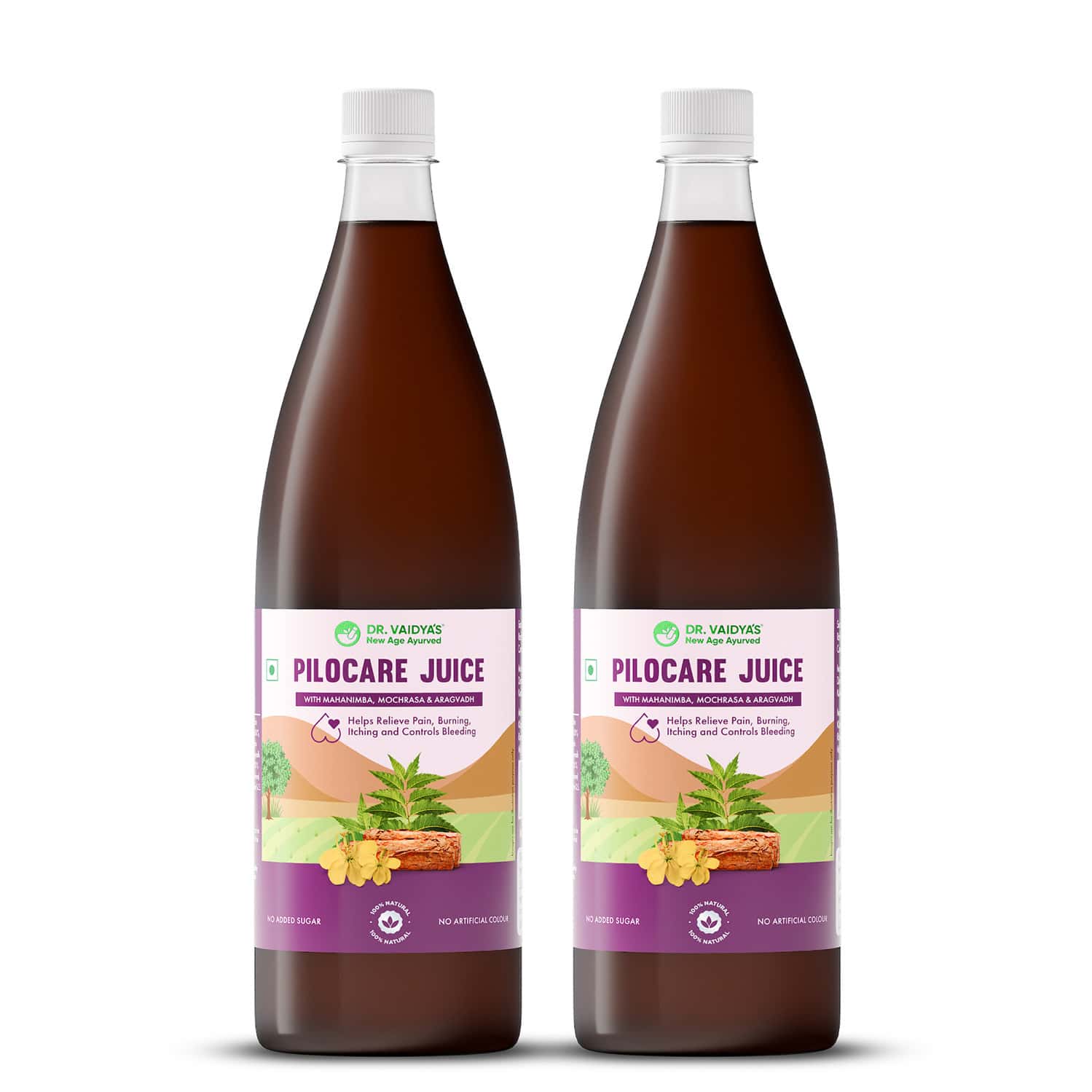 Dr. Vaidya's Pilocare Juice | Relief From Piles Pain Discomfort Burning Itching | 950ml (pack Of 2)