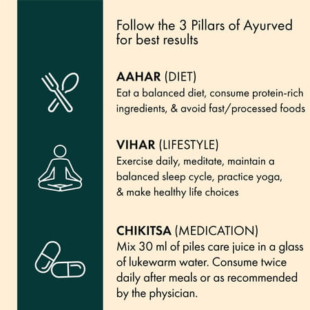 Dr. Vaidya'S Pilocare Juice | Relief From Piles Pain Discomfort Burning Itching | 950ml (Pack Of 2)