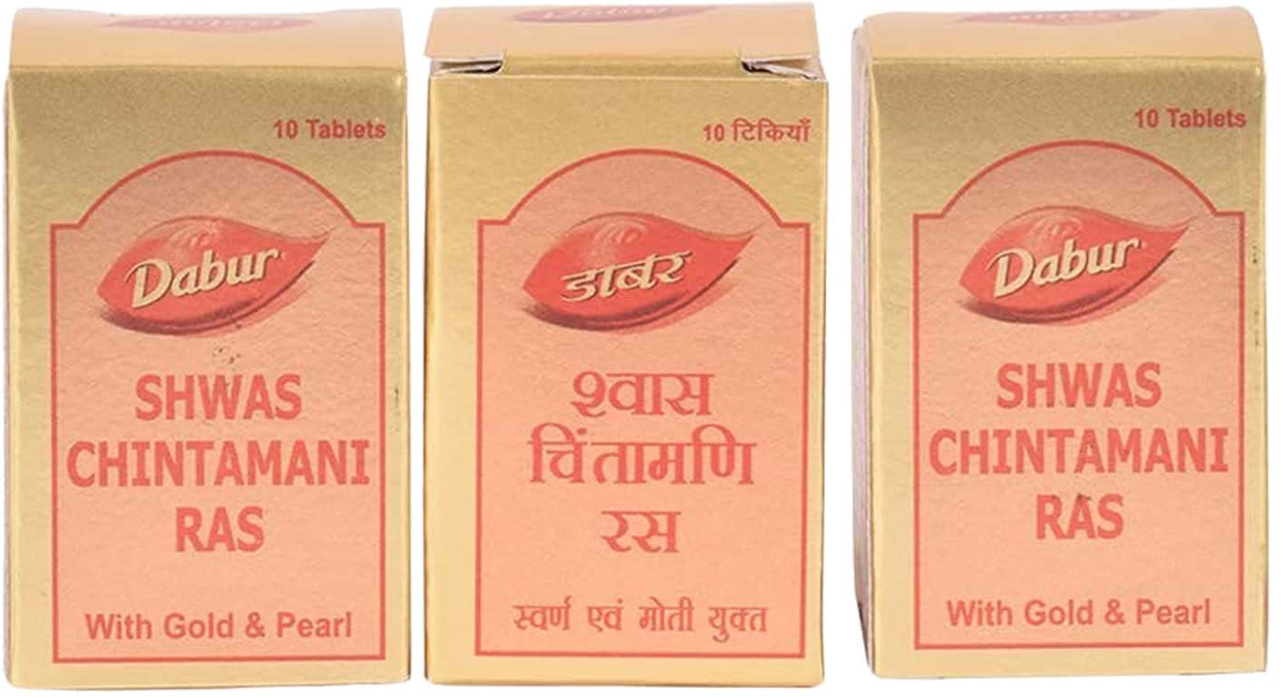 Dabur Shwas Chintamani Ras For Respiration Chronic Cough Tablet 30