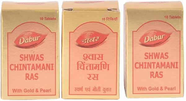 Dabur Shwas Chintamani Ras For Respiration Chronic Cough Tablet 30