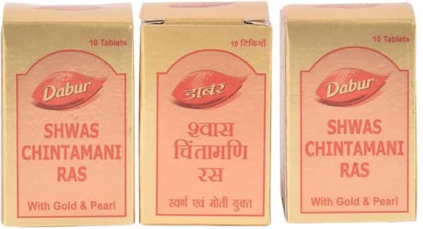 Dabur Shwas Chintamani Ras For Respiration Chronic Cough Tablet 30
