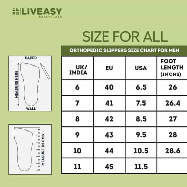 Liveasy Essentials Diabetic & Orthopedic Olive Green Slipper- Women- Size Uk 4