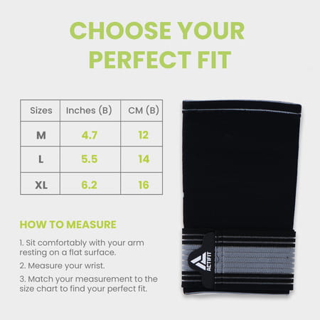 Actifit Elbow Support With Adjustable Band - Compression Brace For Pain Relief Sports & Gym - Size L