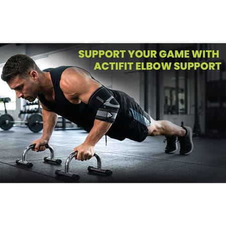 Actifit Elbow Support With Adjustable Band - Compression Brace For Pain Relief Sports & Gym - Size L