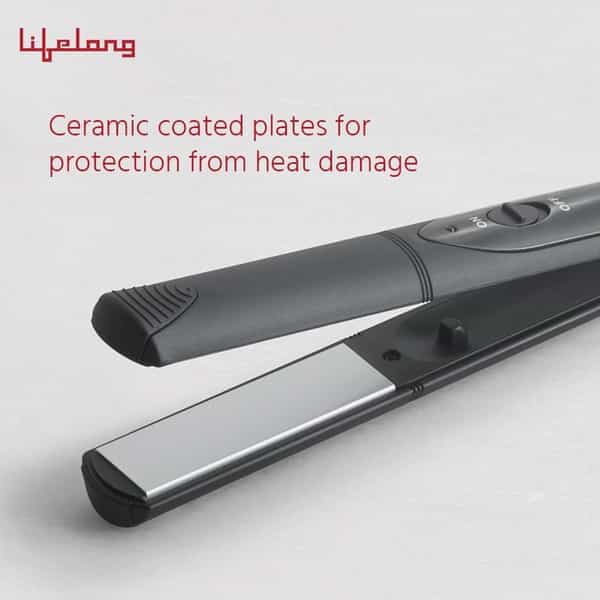 Lifelong Llpcw12 Professional Hair Straightener With Ceramic Plates And Quick Heating (Black)