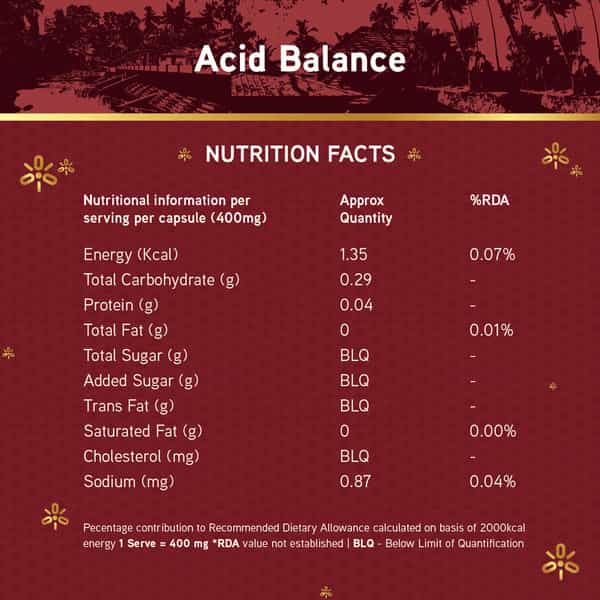 Lyef Acid Balance - Acidity & Gas Relief - Ayurveda Supplements With Shatavari Guduchi - 100%Vegan