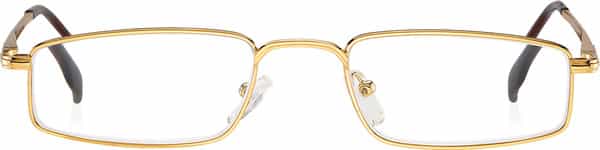 Klar Eye Full Rim Rectangle Reading Glasses Men And Women Powers +0.75 To +3.50+1 Power Gold