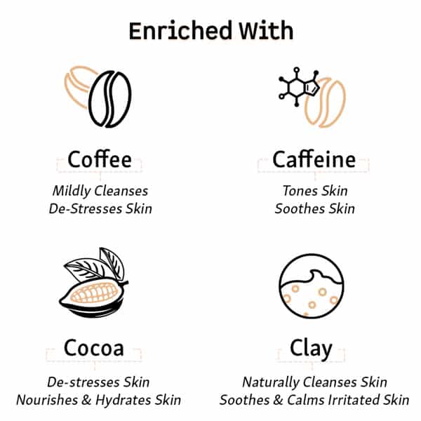 Mcaffeine Mocha De-Stress Coffee Body Wash With Cocoa Butter & Hazelnut