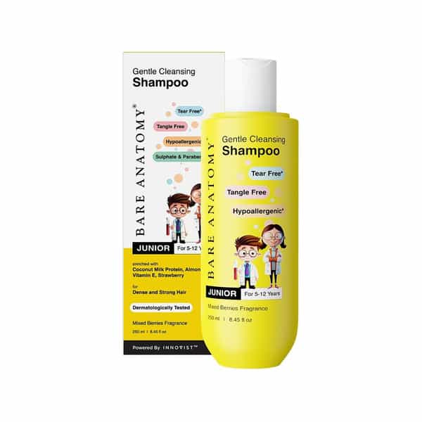 Bare Anatomy Junior Gentle Cleansing Shampoo For Kids | Control Dandruff For 5-12 Years | 250Ml