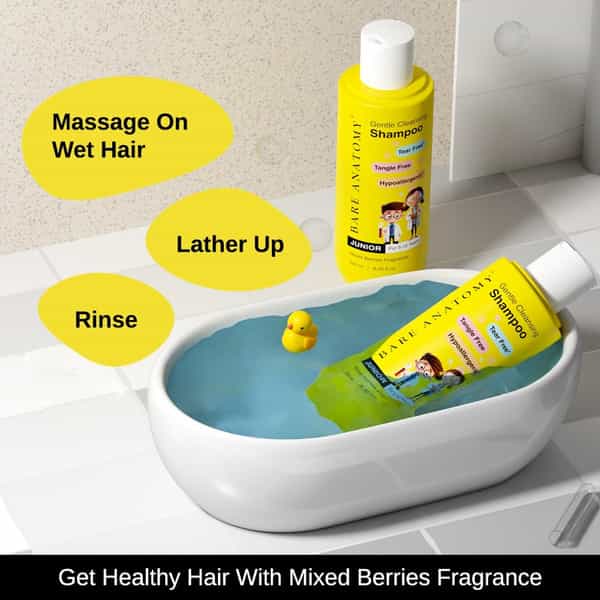 Bare Anatomy Junior Gentle Cleansing Shampoo For Kids | Control Dandruff For 5-12 Years | 250Ml