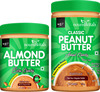 Nourishvitals Irresistibly Tasty Combo (Almondsextra Crunchy) 200 G + Classic Peanut Butter750 G
