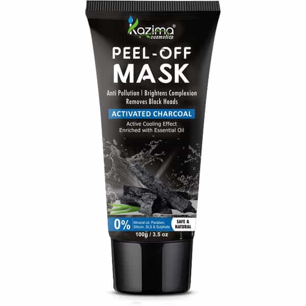 Kazima Activated Charcoal Peel Off Mask - Deep Cleansing|Blackheads Removal (100 G)