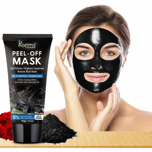 Kazima Activated Charcoal Peel Off Mask - Deep Cleansing|Blackheads Removal (100 G)