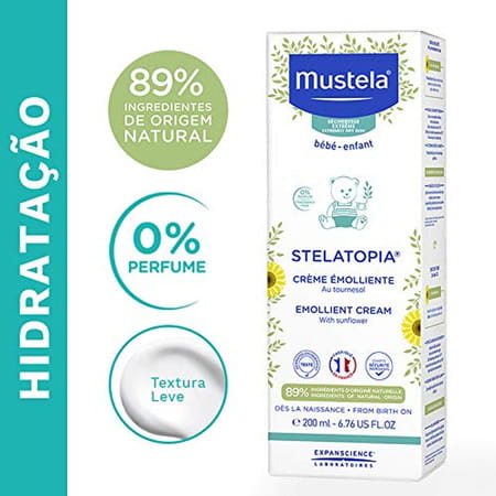 Mustela Stelatopia Emollient Cream Dryand Atopic Skin | White | 200ml