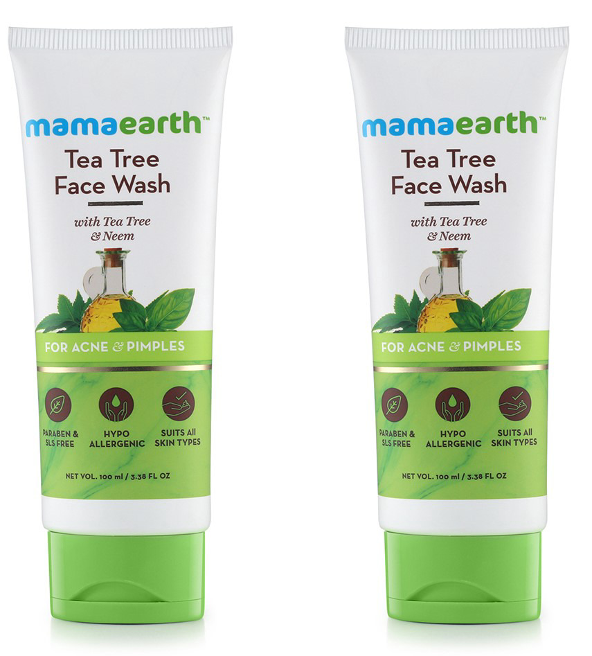 Buy Mamaearth Natural Tea Tree Face Wash Anti Acne Tube Of 200 Ml Online at Flat 18 OFF