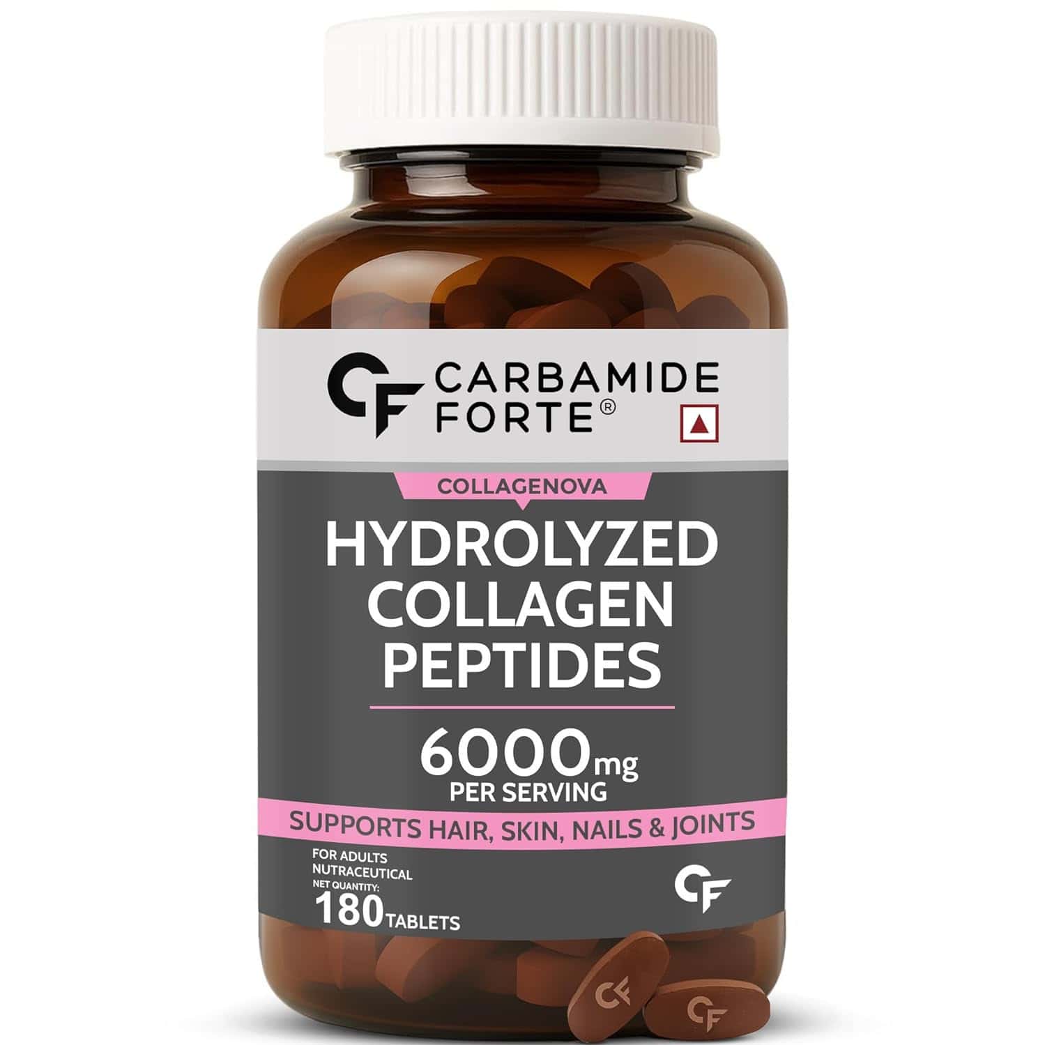 Carbamide Forte Hydrolyzed Collagen Peptides 6000mg - 180 Tablets