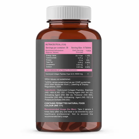 Carbamide Forte Hydrolyzed Collagen Peptides 6000mg - 180 Tablets
