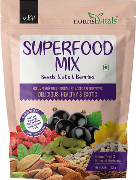 Nourishvitals Healthy Munching Combo Superfood Mix Seeds Barbeque Pumpkin Roasted Seed 200Gm Each)