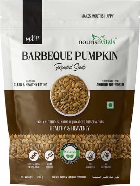 Nourishvitals Healthy Munching Combo Superfood Mix Seeds Barbeque Pumpkin Roasted Seed 200Gm Each)