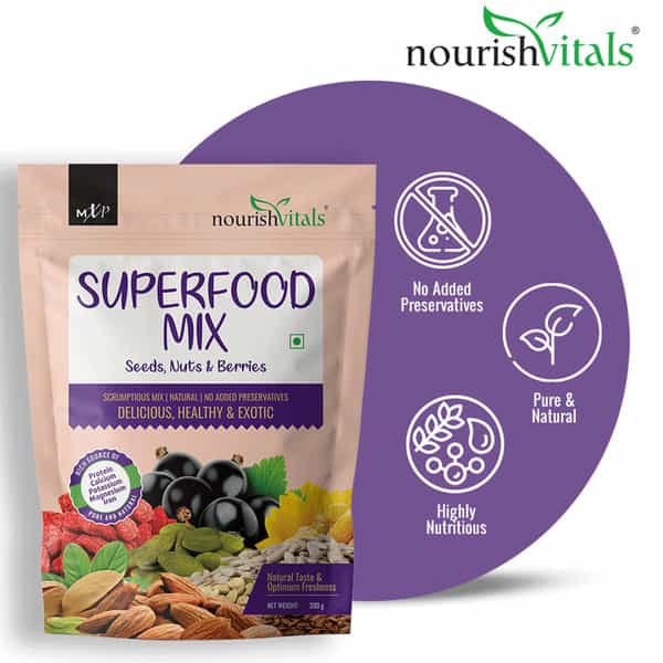 Nourishvitals Healthy Munching Combo Superfood Mix Seeds Barbeque Pumpkin Roasted Seed 200Gm Each)