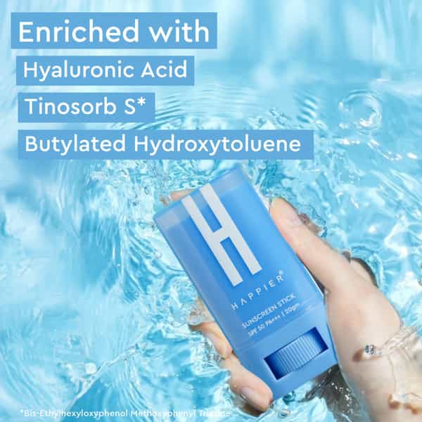 Happier Sunscreen Stick Spf 50 Pa+++ | Matte Finish | Lightweight | Quick Absorbing | Non-Greasy