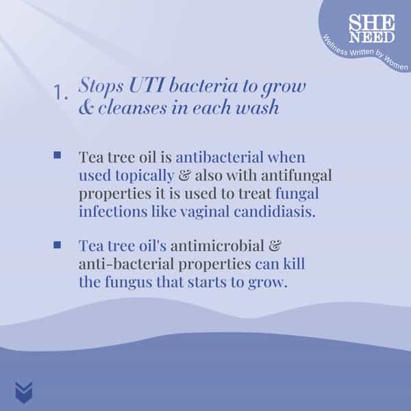 Sheneed Intimate Wash For Uti Relief - Reduces Yeast Infection | Ph-3.5.- 120 Ml (Buy 1 Get 1 Free)