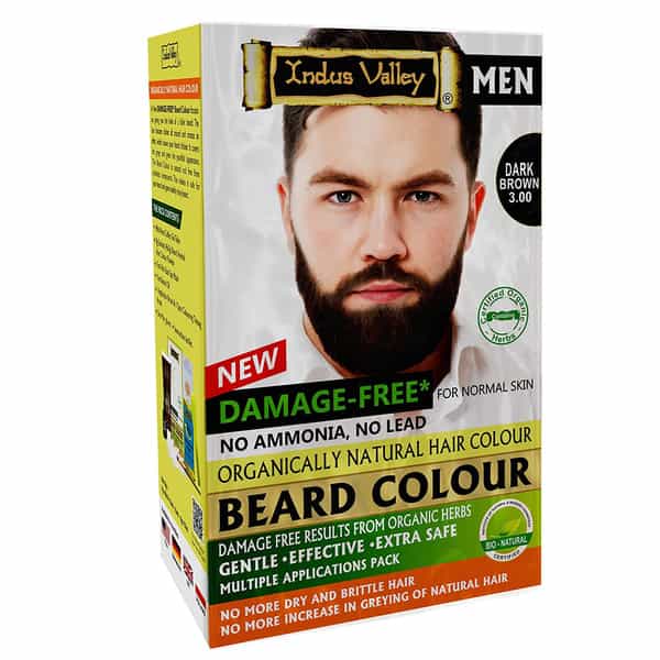 Indus Valley Men Damage Free Beard Colour Dark Brown-86Ml