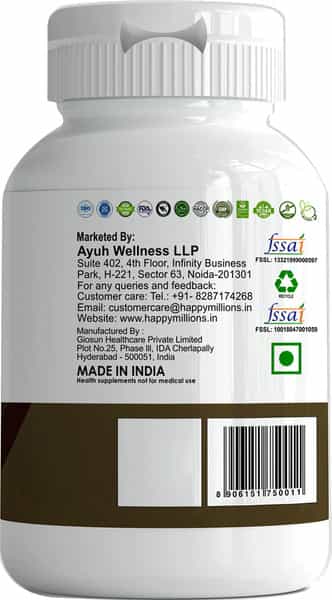 Happy Millions Arjuna (60 Veg Tablets)