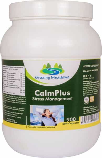 Grazing Meadows Calmplus 900 Capsules (500Mg) For Stress Management Stress Relief (Pack Of 5)