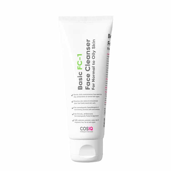 Cos-Iq Fc-1 Face Cleanser For Oily Skin 100Ml | Matte Finish Non Drying Gentle Face Wash