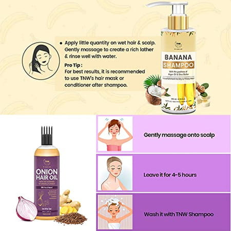 Tnw-The Natural Wash Onion Oil And Banana Shampoo | Clarifying & Intensely Nourishing Formula