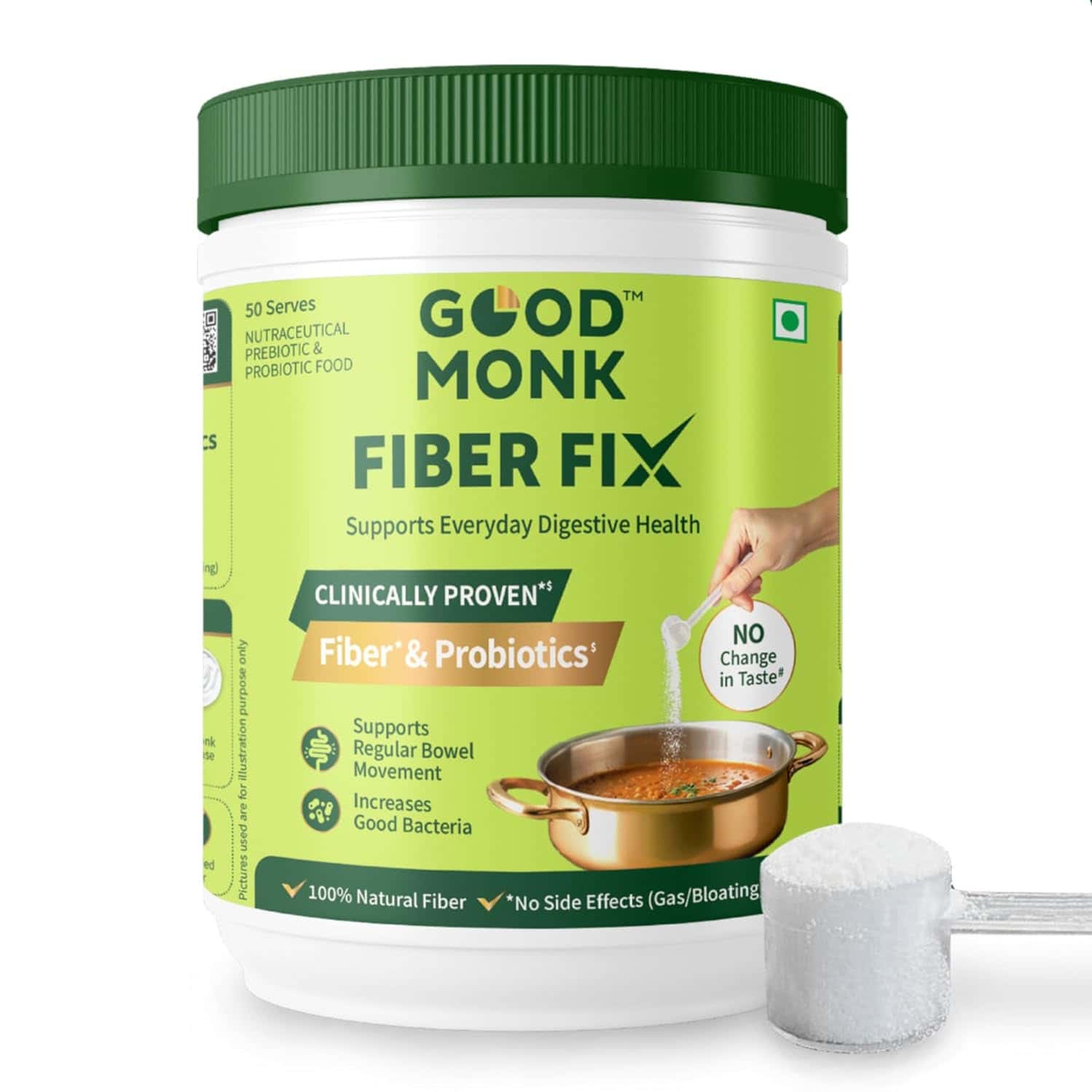 Good Monk Fiber Fix | Supports Everyday Digestive Health | 50 Serves For Kids (age 2+) & Adults