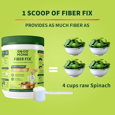 Good Monk Fiber Fix | Supports Everyday Digestive Health | 50 Serves For Kids (Age 2+) & Adults