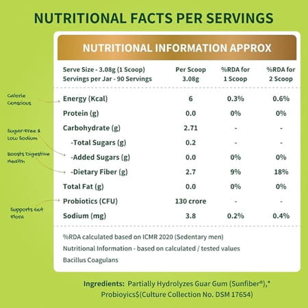 Good Monk Fiber Fix | Supports Everyday Digestive Health | 50 Serves For Kids (Age 2+) & Adults