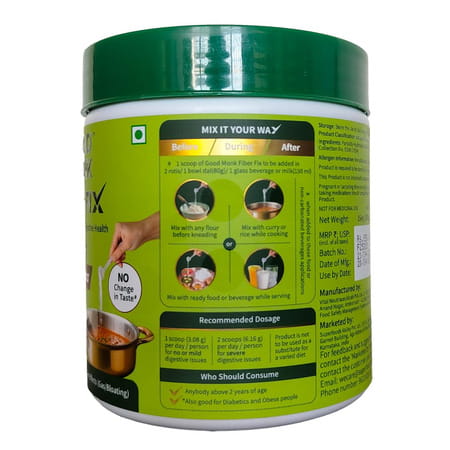 Good Monk Fiber Fix | Supports Everyday Digestive Health | 50 Serves For Kids (Age 2+) & Adults