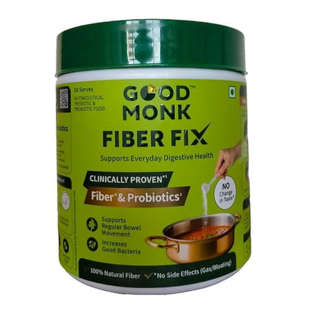 Good Monk Fiber Fix | Supports Everyday Digestive Health | 50 Serves For Kids (Age 2+) & Adults
