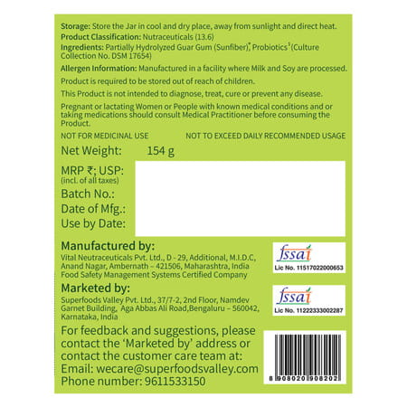 Good Monk Fiber Fix | Supports Everyday Digestive Health | 50 Serves For Kids (Age 2+) & Adults