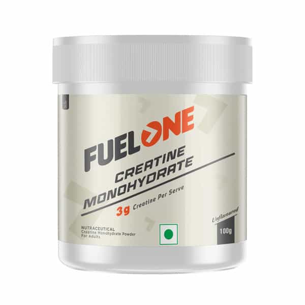 Fuel One Creatine Monohydrate 100G (Unflavoured | 33 Servings) Micronized & Instantized Formula