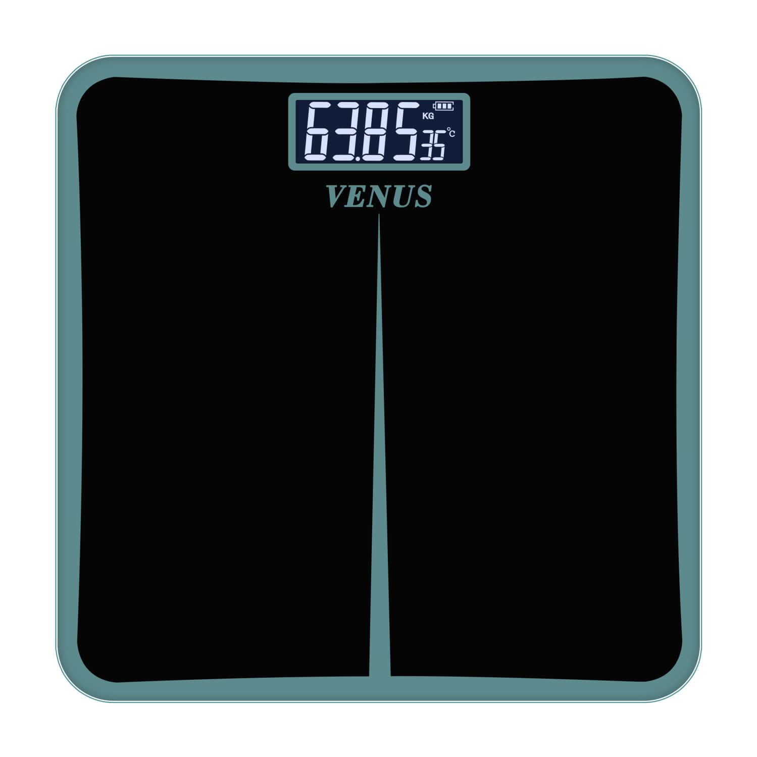 Venus (india) Electronic Digital Personal Bathroom Weight Machine | Upto 180kg | Eps-8199-new-black