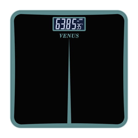 Venus (India) Electronic Digital Personal Bathroom Weight Machine | Upto 180kg | Eps-8199-New-Black