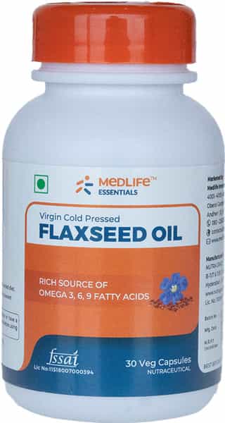 Flaxseed Oil Veg Capsule 30 Medlife Essential