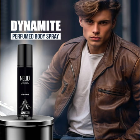 Neud Dynamite Perfumed Body Spray For Men| No Gas Deodorant With Long-Lasting Fragrance| 120ml
