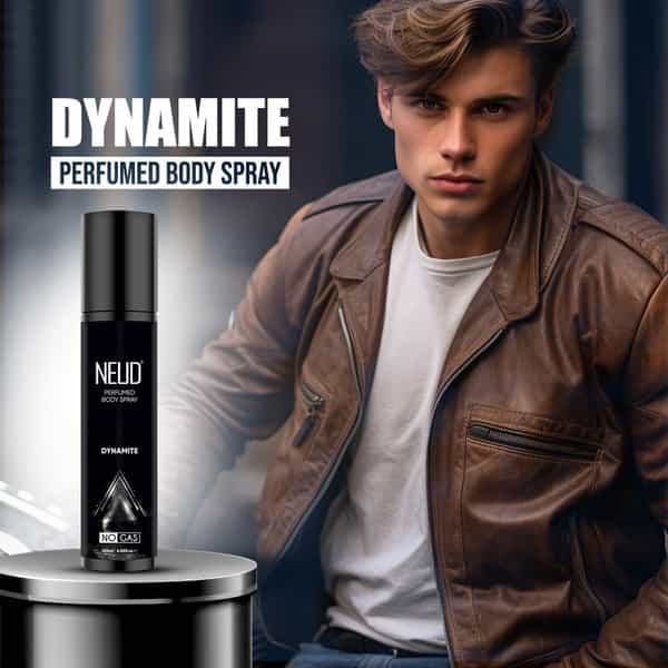 Neud Dynamite Perfumed Body Spray For Men| No Gas Deodorant With Long-Lasting Fragrance| 120Ml