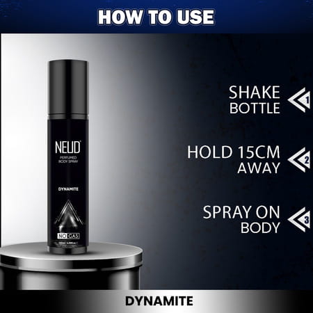 Neud Dynamite Perfumed Body Spray For Men| No Gas Deodorant With Long-Lasting Fragrance| 120ml