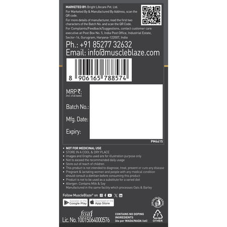 Muscleblaze Biozyme Gold 100 Whey Protein (Monk Fruit Sweetened Chocolate Hazelnut | 1kg With Shaker