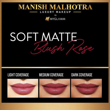 Manish Malhotra Beauty By Myglamm Soft Matte Lipstick-Blush Rose