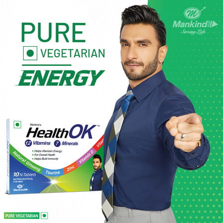 Health Ok Multivitamin With Vitamin D | C & Other 17 Multivitamins Minerals 10 Tablets X Pack Of 2