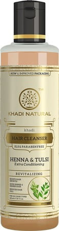 Khadi Natural Henaa Tulsi Extra Conditioning Hair Cleanser Sls & Paraben Free 210 Ml